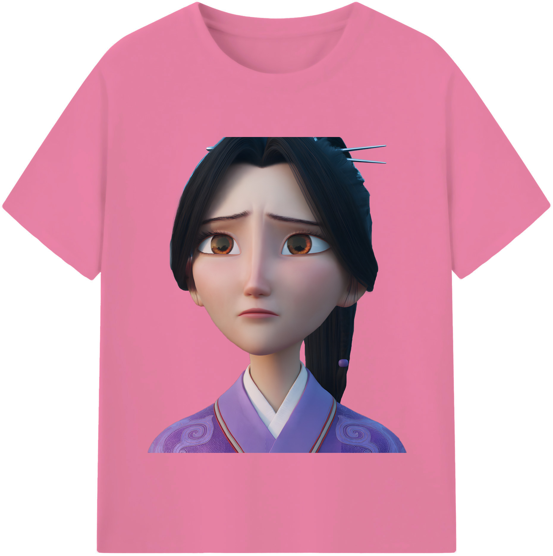 （画像用） Ne Zha 2 ナタ 魔童の大暴れ 綿100％半袖Tシャツ（フロントプリント）